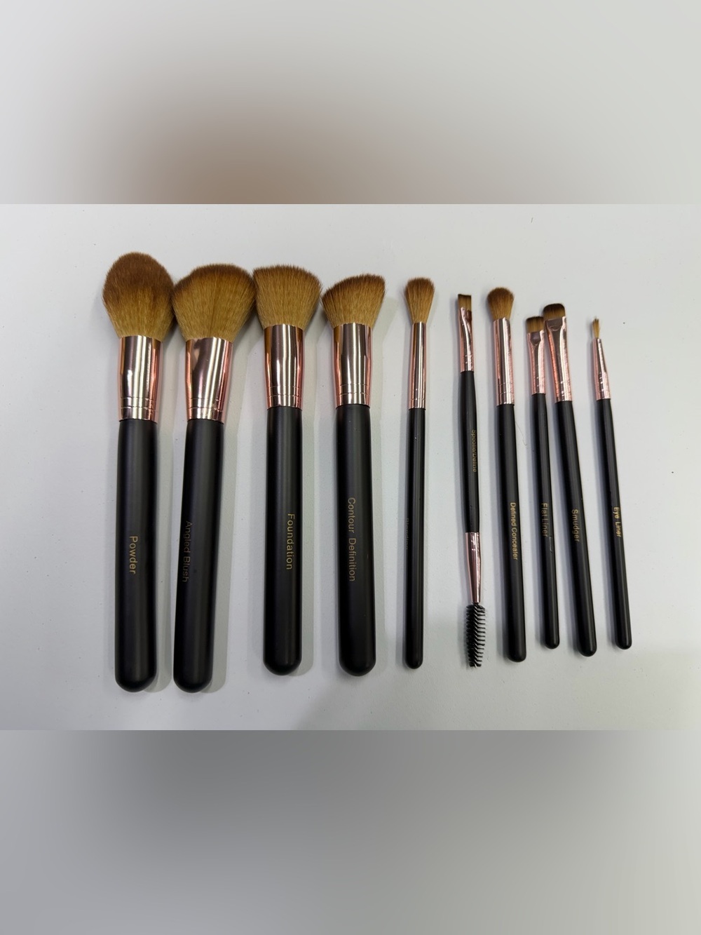 i on beauty Complete Eye & Face Luxury Makeup Brush Set 10pc NEW Without Box